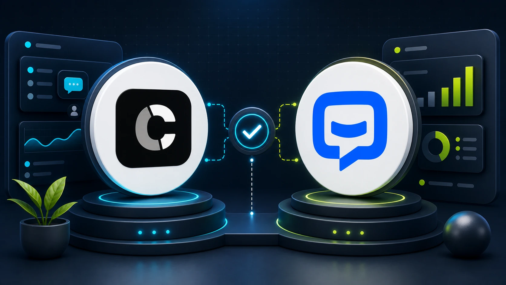 ChatbotEdge editorial comparison image for Chatbase and ChatBot.com.