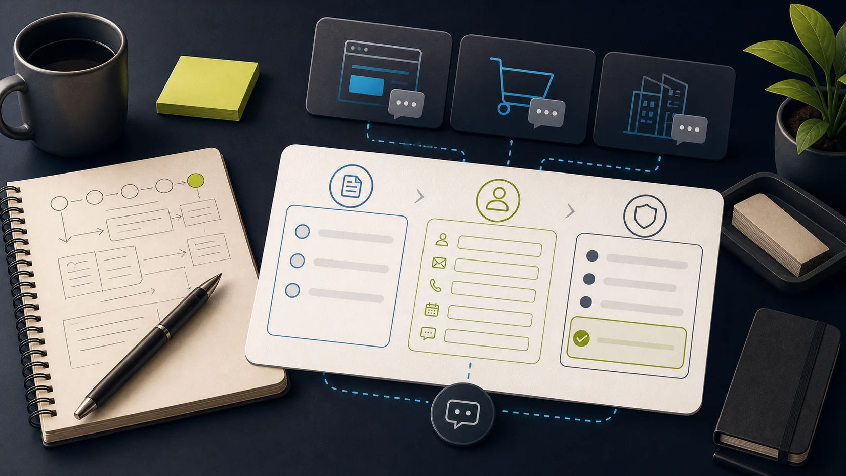 Editorial prompt-builder worksheet with chatbot instruction blocks, source notes, handoff rules, and review checklist.