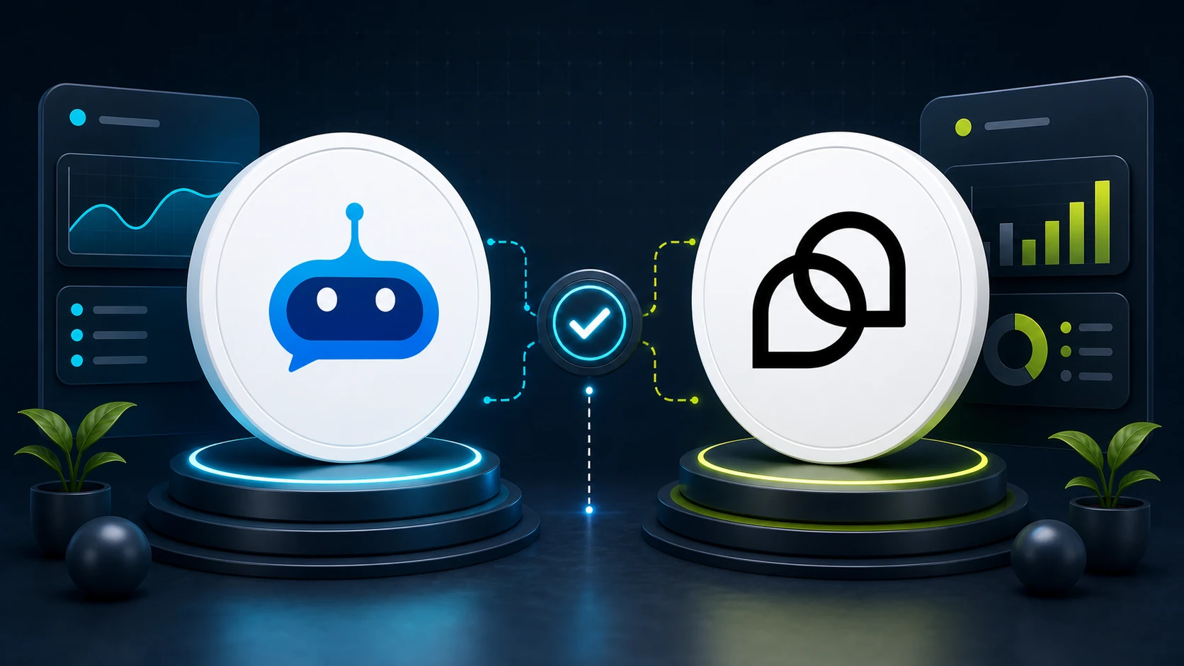 ChatbotEdge editorial comparison image for FastBots and Tidio.